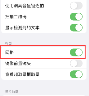 青县苹果手机维修网点分享iPhone如何开启九宫格构图功能 